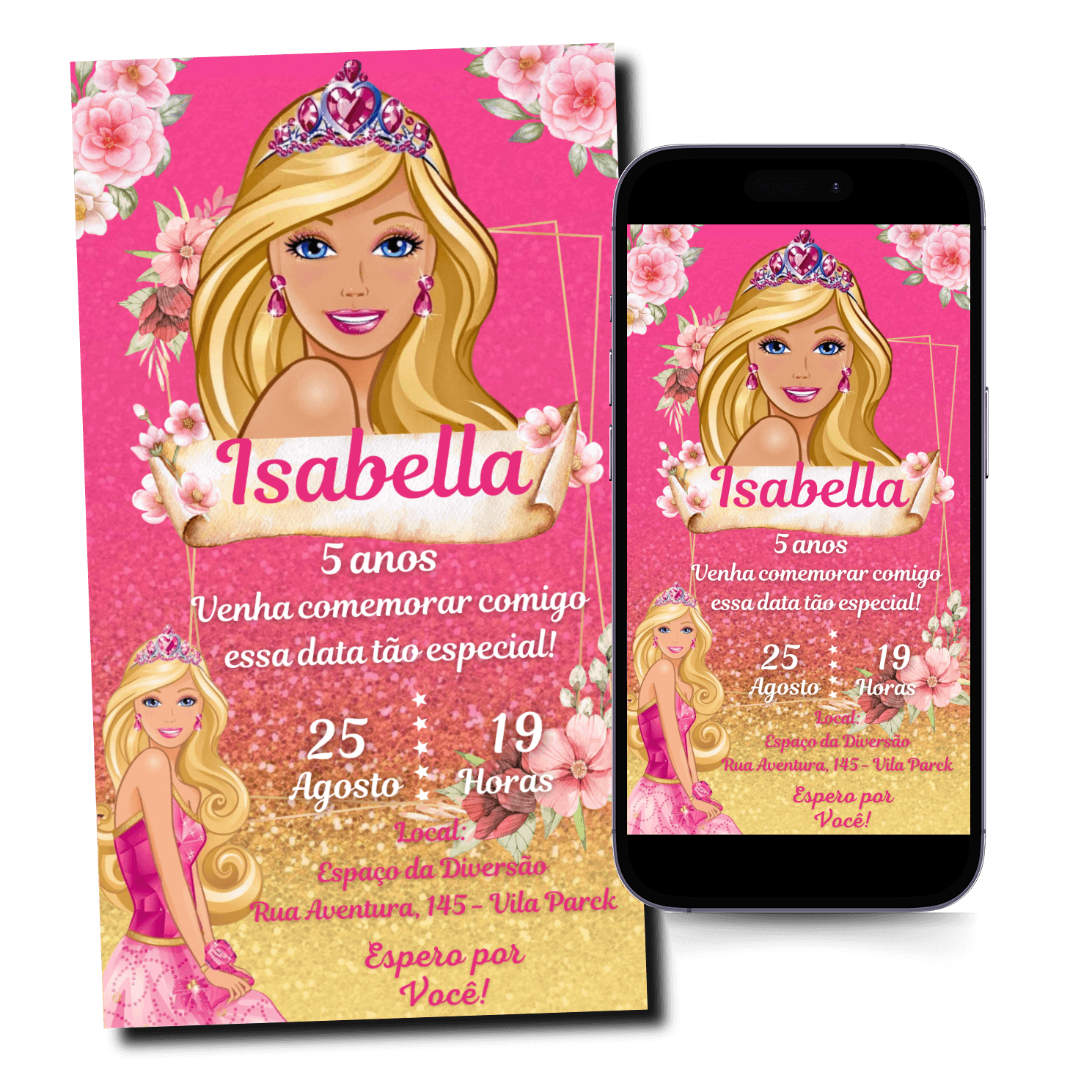 Convite Barbie Mod.251
