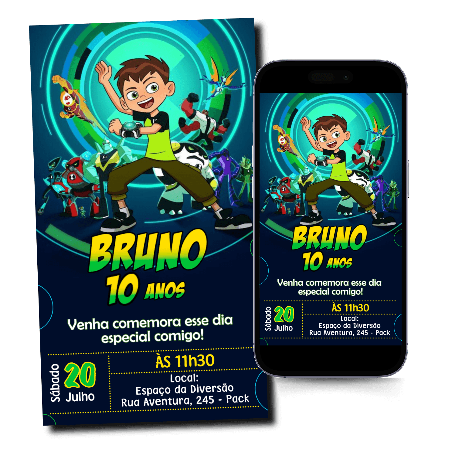 Convite Ben 10 Mod.276
