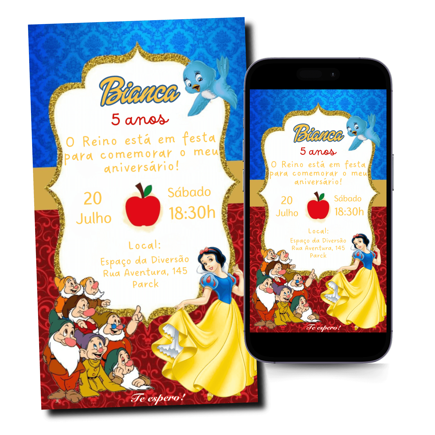 Convite Branca de Neve Mod.291