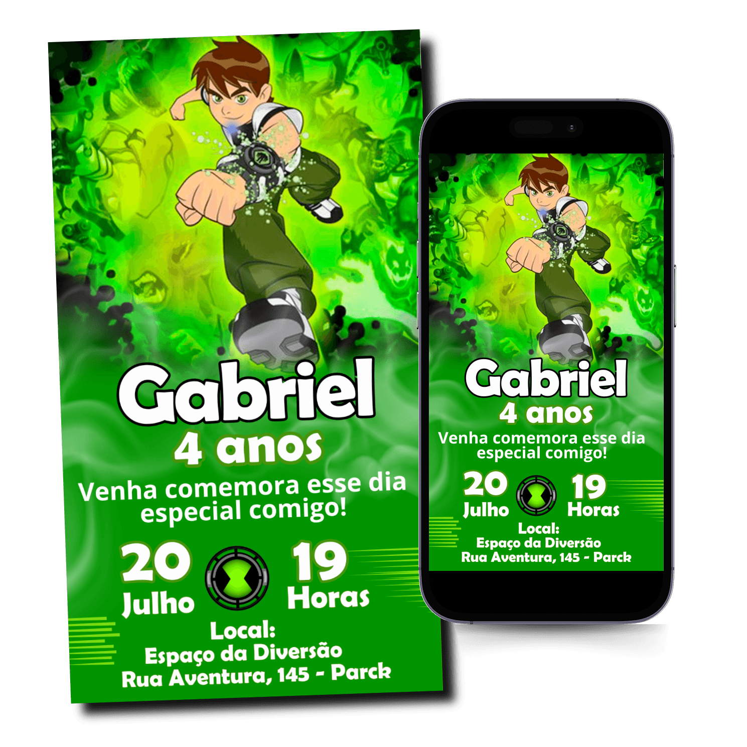 Convite Ben 10 Mod.275