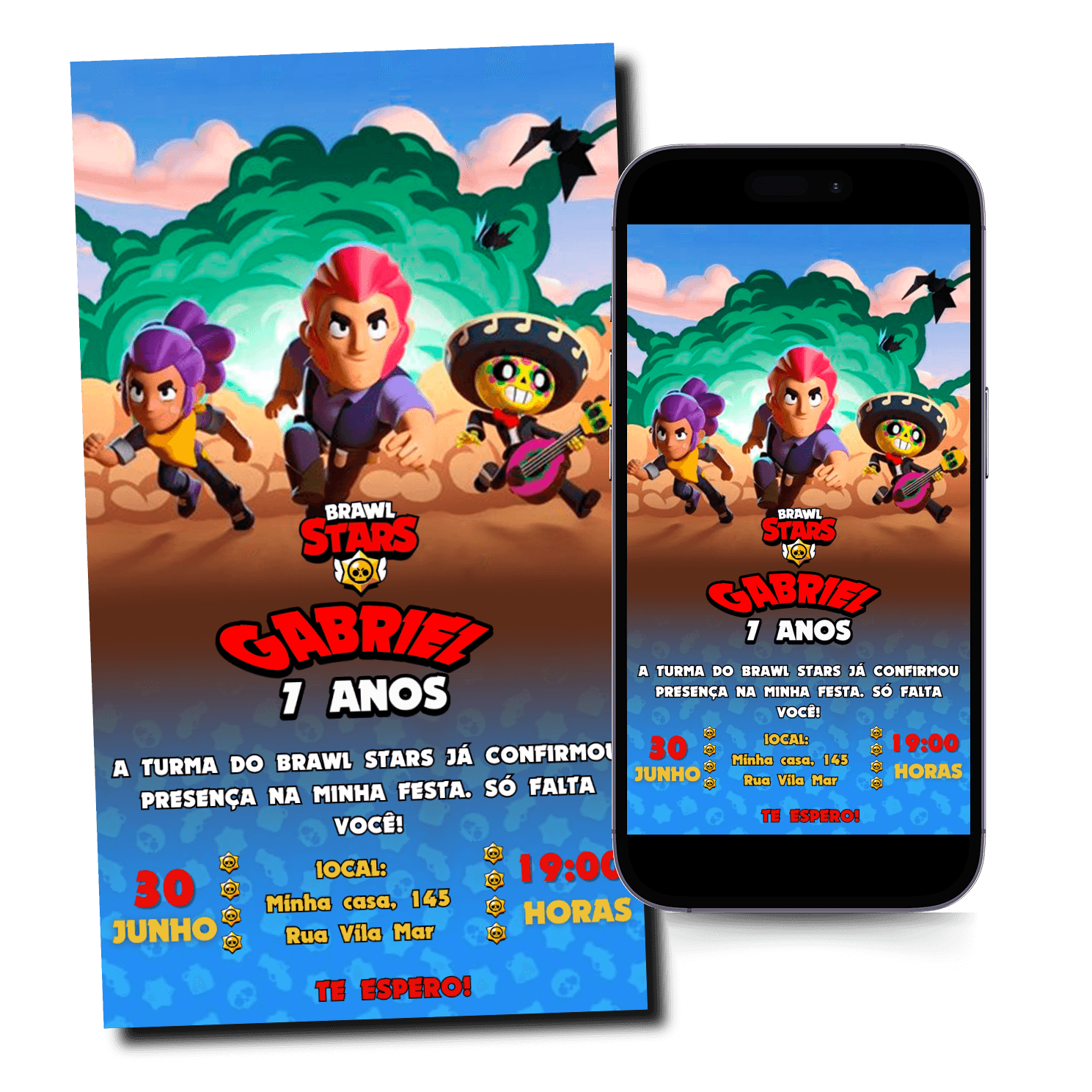 Convite Brawl Stars Mod.292