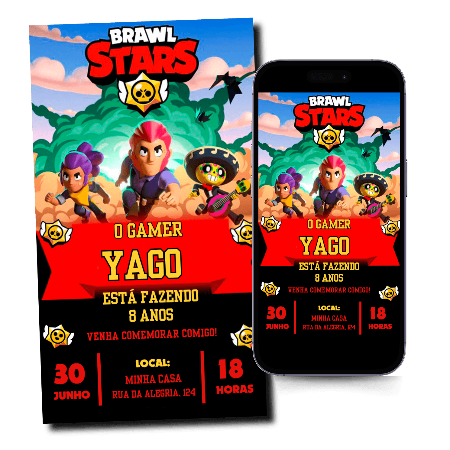 Convite Brawl Stars Mod.293
