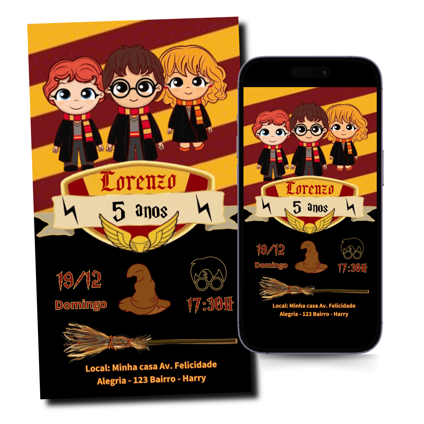 Convite Harry Potter Mod.36