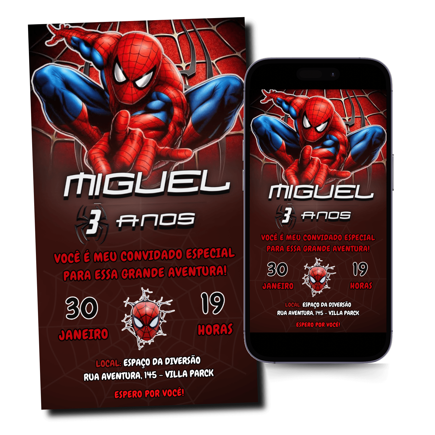 Convite Homem Aranha Mod.397