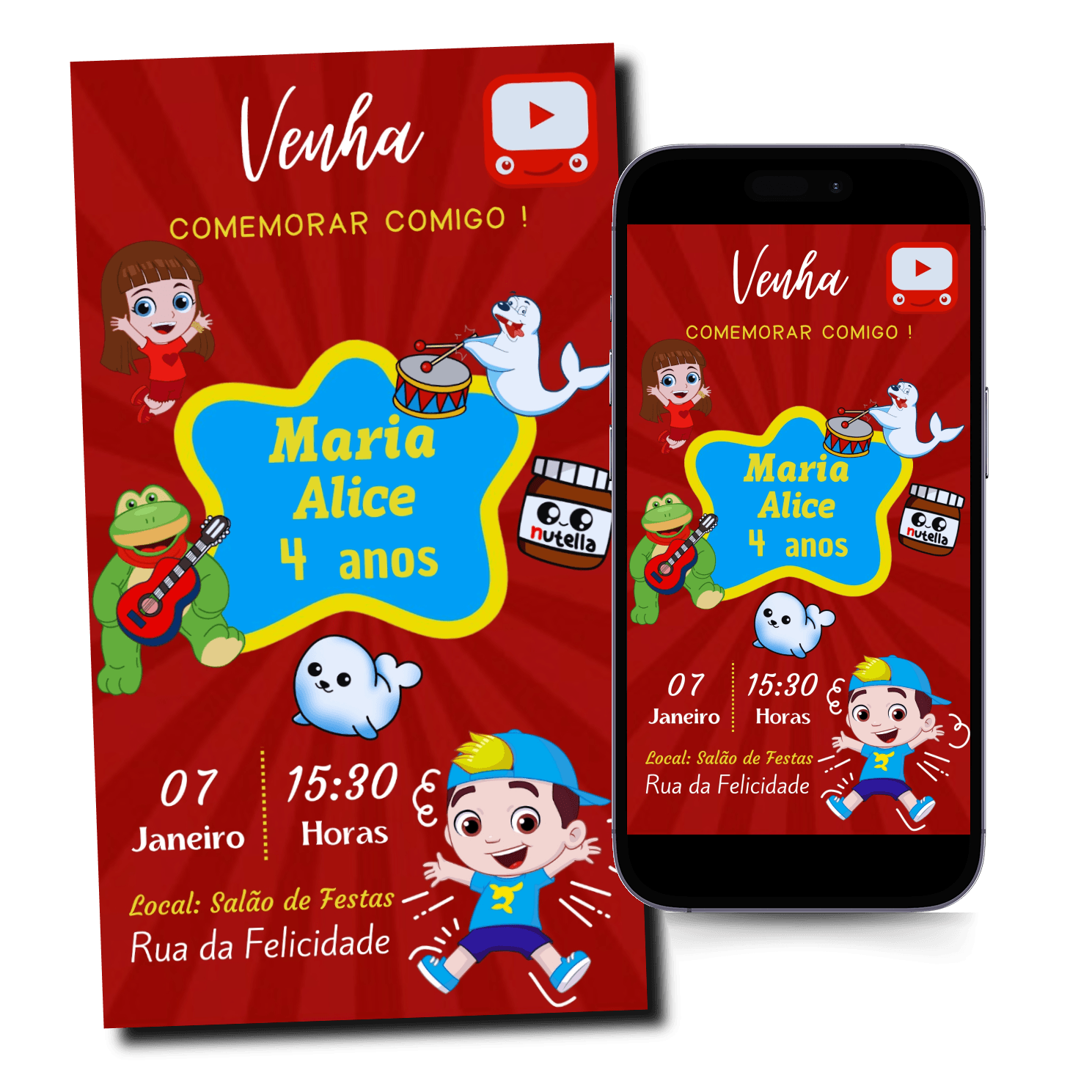 Convite Lucas Neto Mod.46