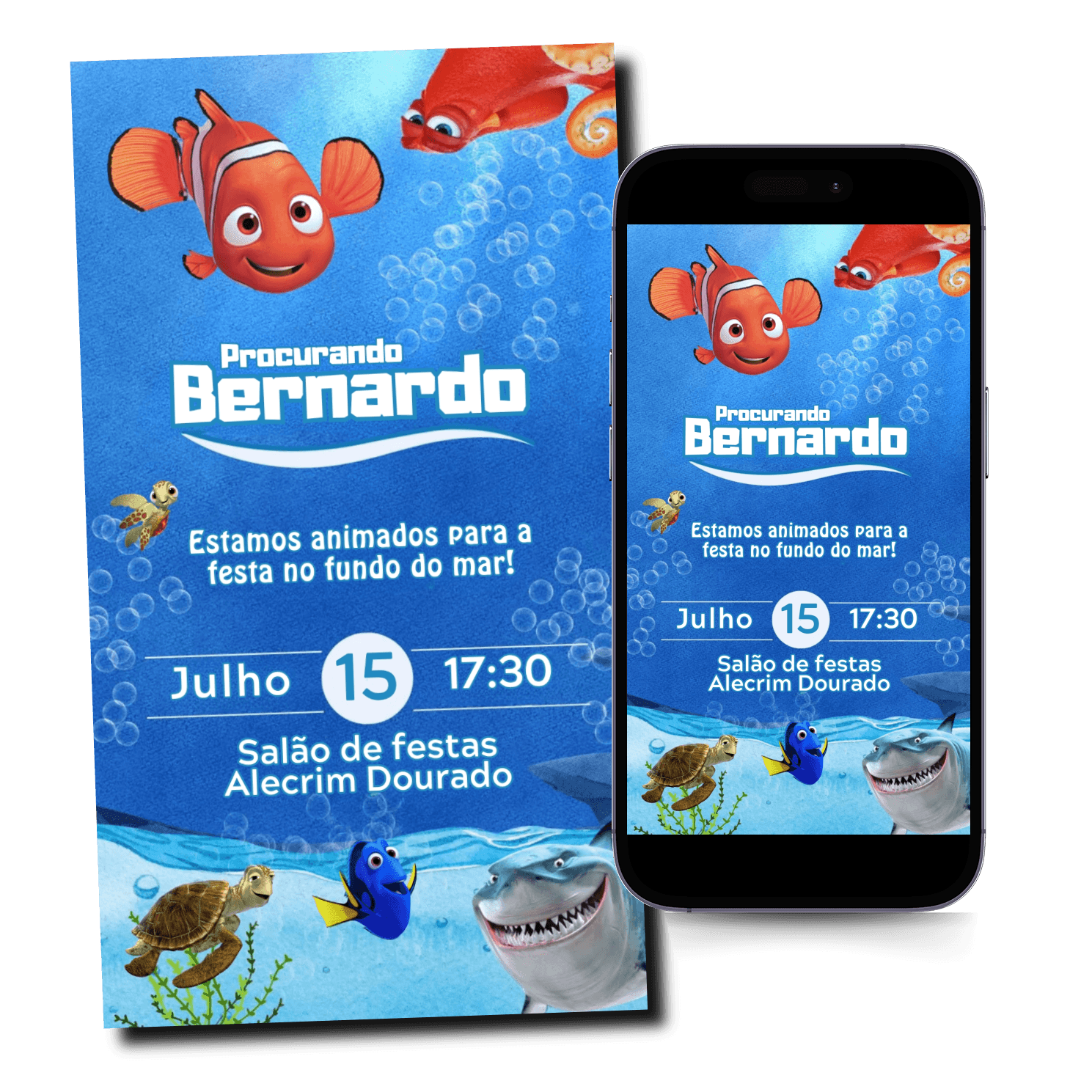 Convite Procurando Nemo Mod.68
