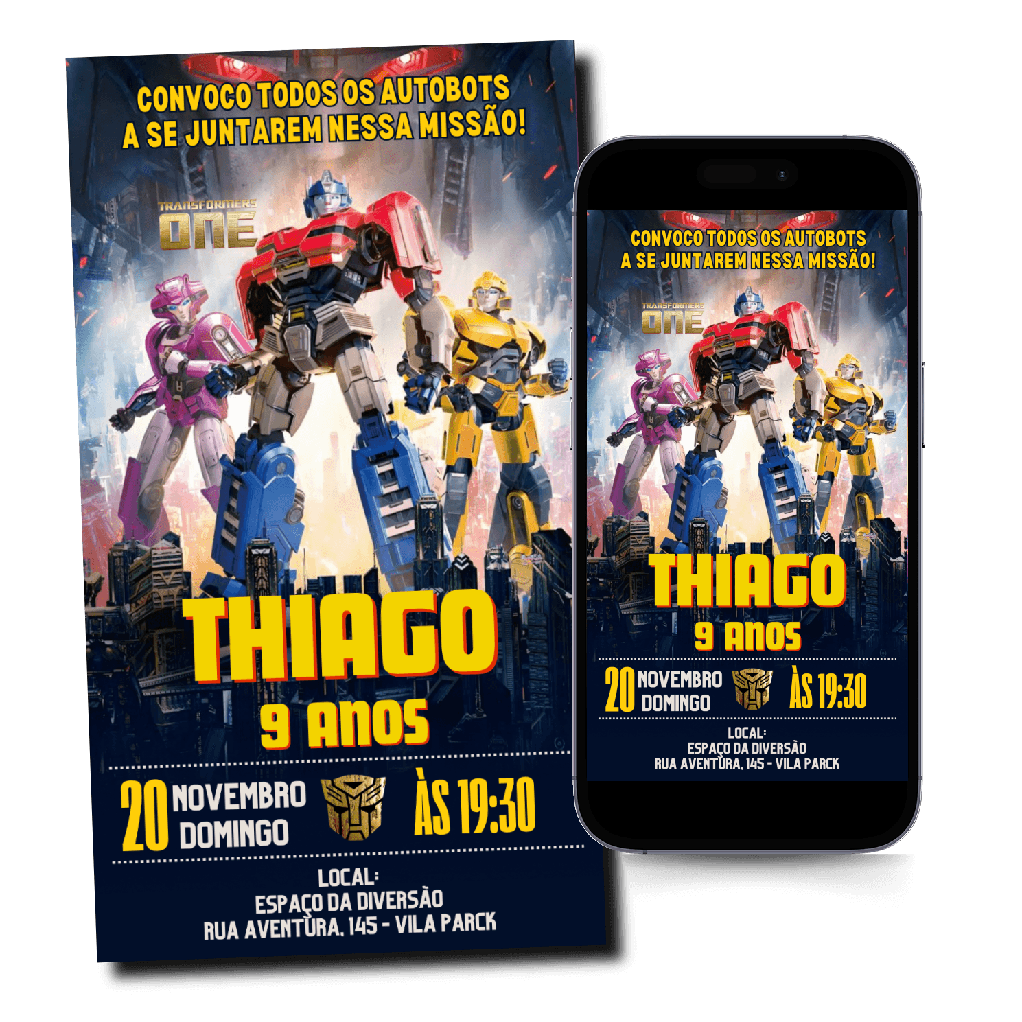 Convite Transformers Mod.398