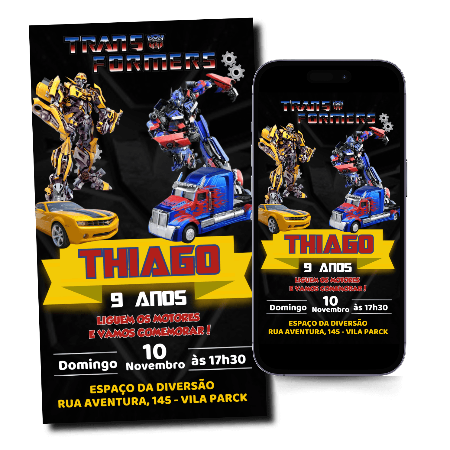 Convite Transformers Mod.399